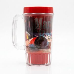 Vintage 1991 Marlboro Racing Team Plastic Cup – 6" Tall NASCAR F1 Collectible